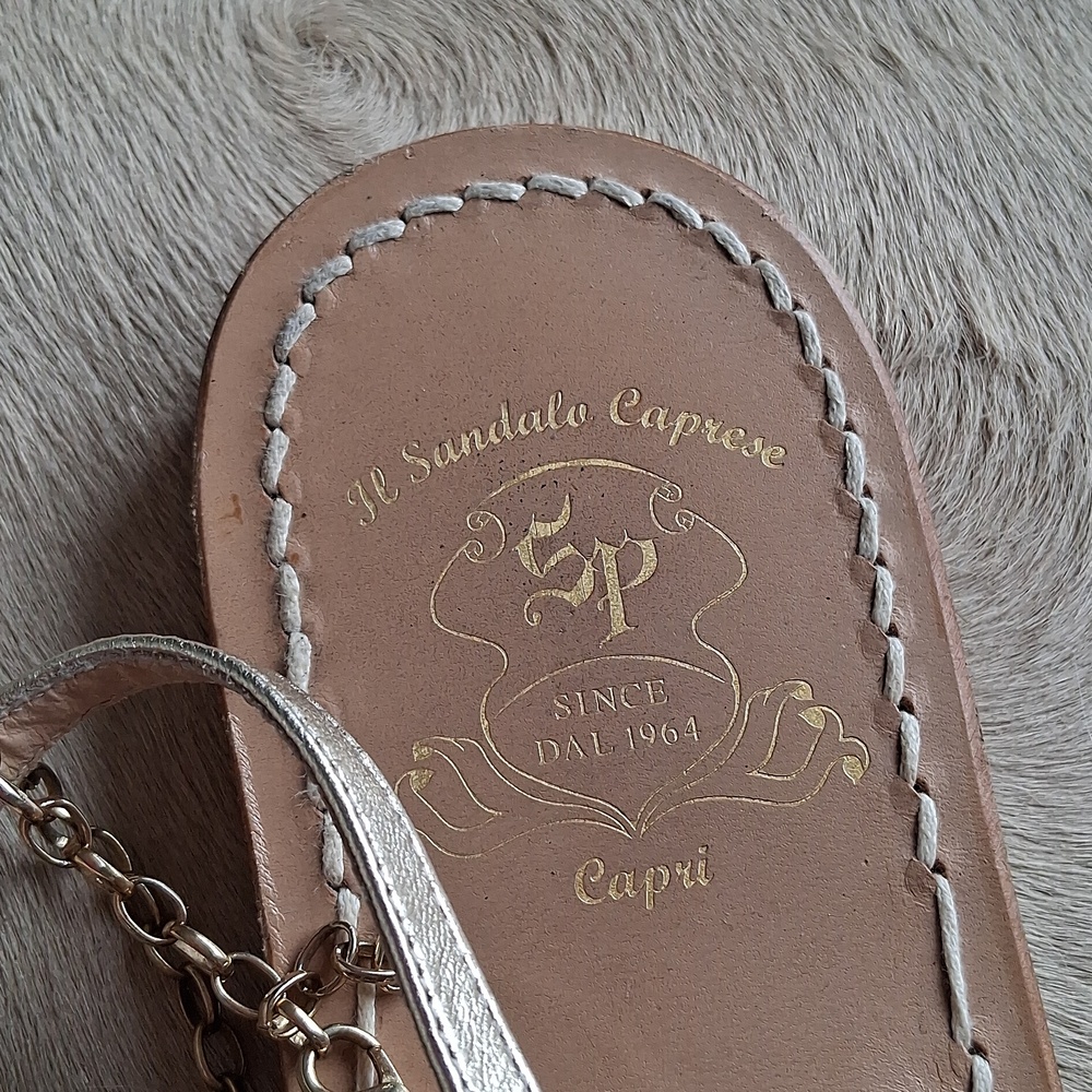 Handmade Caprese Capri Sandals Made In Italy - Picture 4 of 14